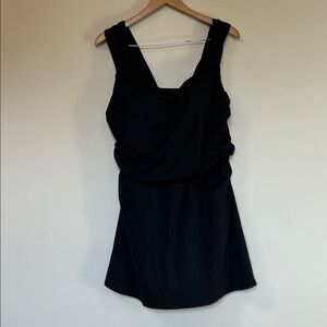 Lands End black one piece swimsuit 20w